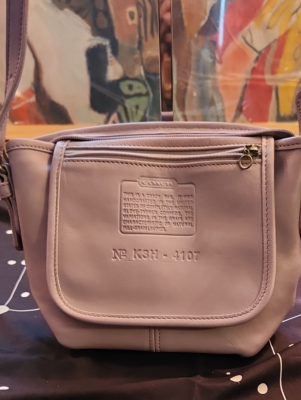 Vintage Coach Lavender Leather Soho Basket Crossbody Bag - Coach